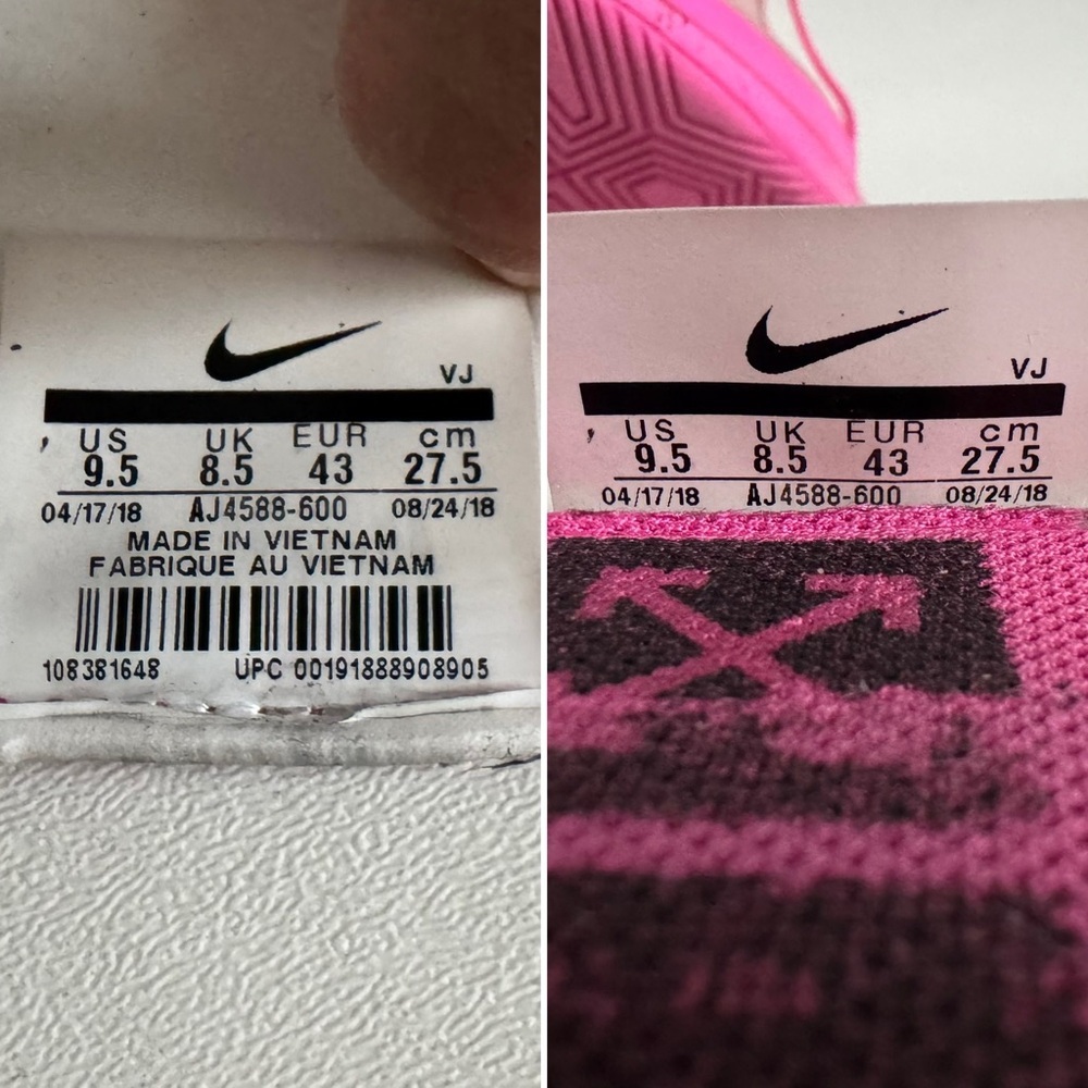Nike x Off-White Zoom Fly Sneaker Pink US 9.5 AJ4588-600 Streetwear Collector - Picture 13 of 13